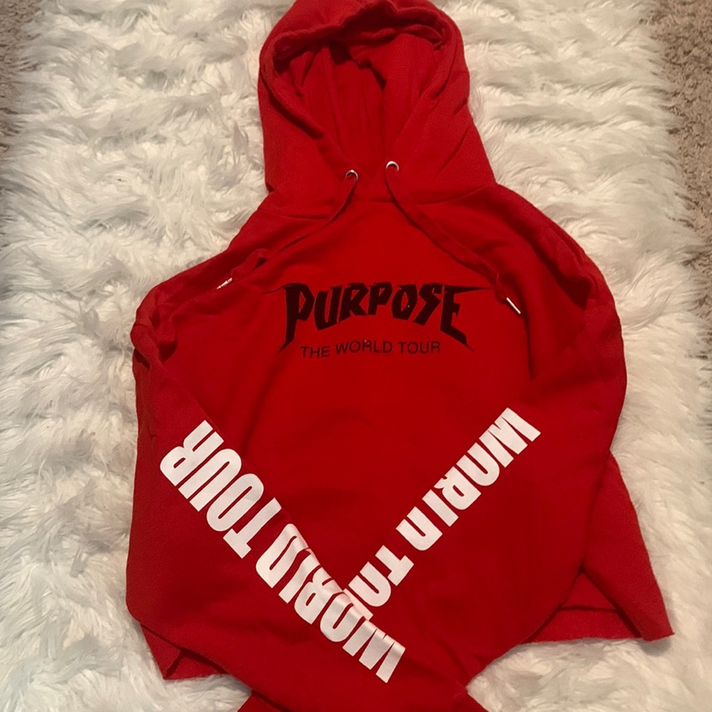 Justin Bieber Purpose World Tour Cropped Hoodie